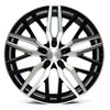 Set 4 22" Axe Wheels EX30 Black & Polished Face 22x10.5 Wheels 5x130 25mm Rims